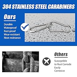 Small Carabiner Clip Hooks, 10pcs 1.57 inch