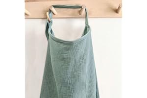 DAYEEBALL Nursing Covers for Breastfeeding, Breathable Muslin Cotton Breastfeeding Cover with Rigid Hoop, Multi-Use Privacy Covers, Green