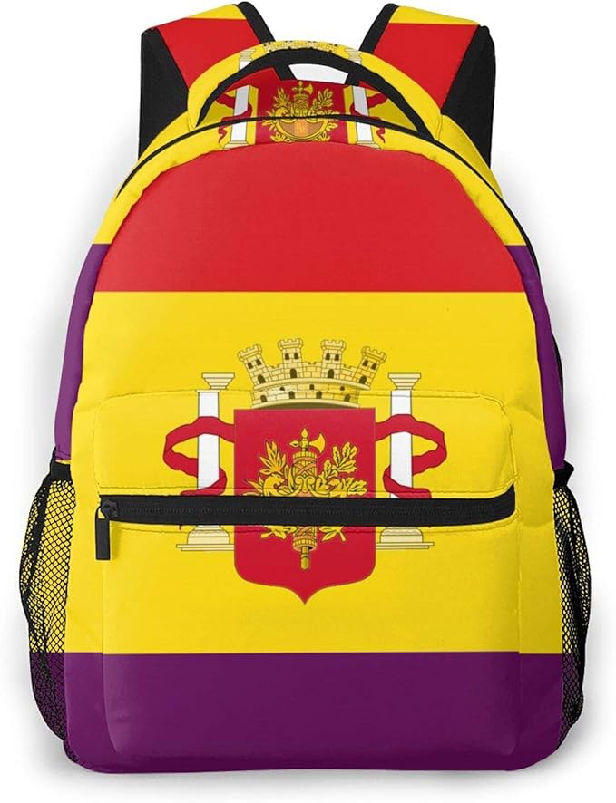 Third Spanish Republic flag Campus Backpack Daypack Travel Bags School