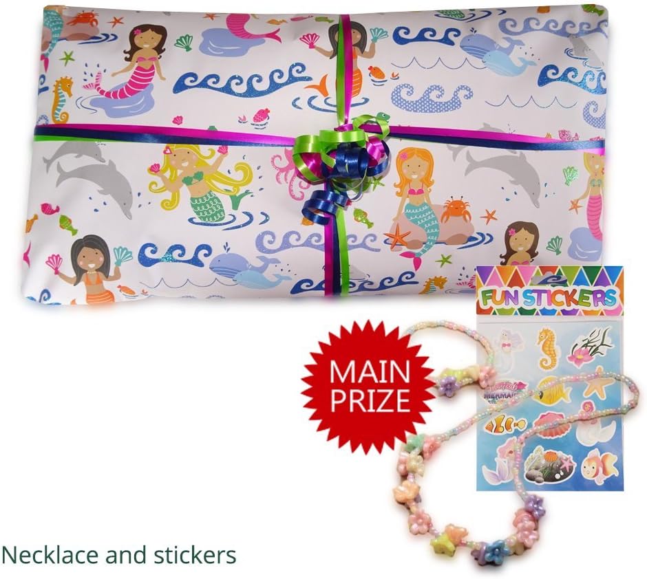 Pass the Parcel Ready Made Party Game - Mermaid - 8 to 16 layer options available (08 Layers)