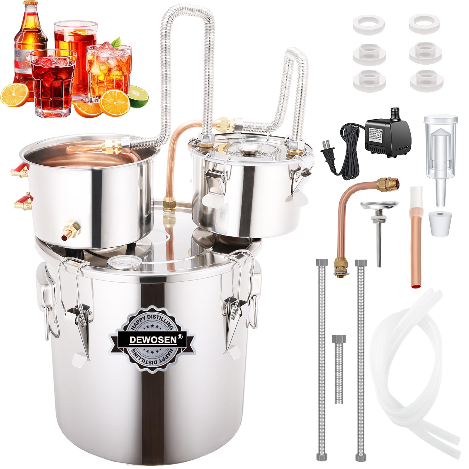 DEWOSEN Shine Still 13.2 GAL 3 Pots Distillery Kit
