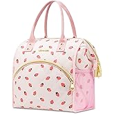 Strawberry Lunch Bag for Women, Cute Insulated Lunch Box with Wide-Open, Reusable Portable Leakproof Cooler Lunch Tote Bags for Work, Picnic, Travel, or Christmas Gifts – Little Strawberry