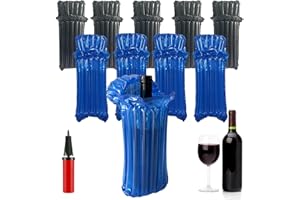 BEILEINICEHK Wine Bottle Travel Protector Bags,Reusable Wine Shipping Sleeves with Free Inflator Pump,Multicolor,20 Packs