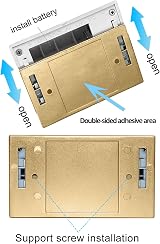 shsyue Keyhole Light Lamp Infrared Auto Sensor 4 LED Battery Operated Gold view 4
