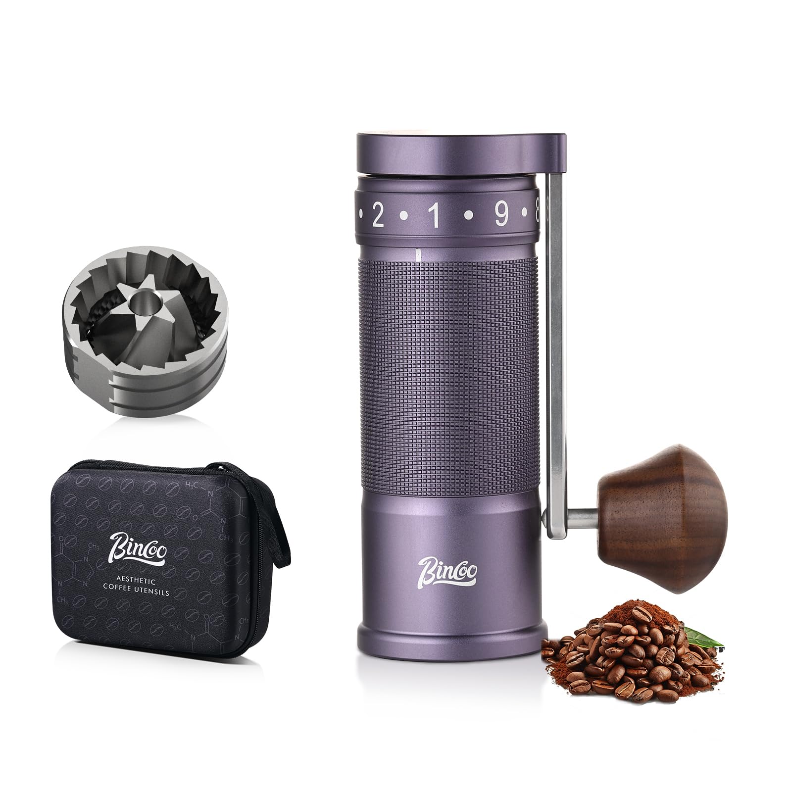 Photo 1 of Manual Coffee Grinder with Foldable Handle, Conical Burr Coffee Grinder with 20g Capacity, Adjustable External Grind Setting for Travel,Camping,Home