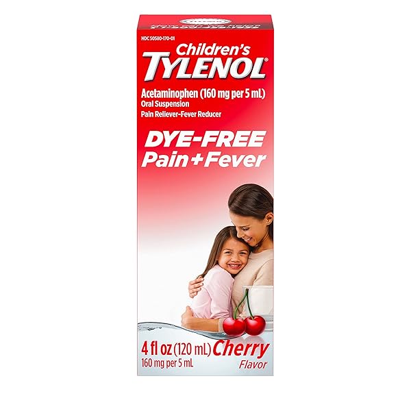 CHILDREN’S TYLENOL LIQUID ORAL SUSPENSION PAIN RELIEVER & FEVER REDUCER WITH ACETAMINOPHEN, ASPIRIN-, IBUPROFEN-, HIGH FRUCTOSE CORN SYRUP- & DYE-FREE, CHERRY, 4 FL. OZ