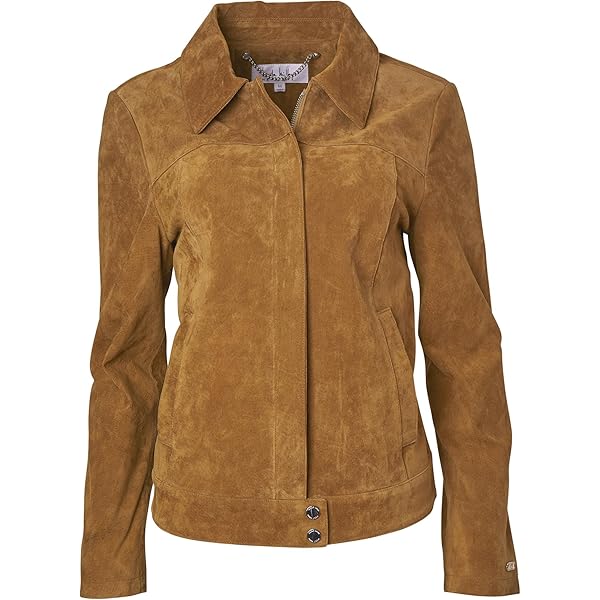 Men's New Classic Tan 100% Genuine Goat Suede Leather Harrington