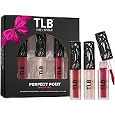 The Lip Bar - Perfect Pout Mini Lip Trio Gift Set (3 Products) - Nonstop Liquid Matte Lipstick & Non-Sticky Lip Gloss - Travel Size - Gift Box - Vegan, Gluten Free, Cruelty Free - Makeup & Cosmetics