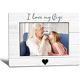 WTOGQ I Love My Gigi Picture Frame, Mother's Day Gifts for Gigi Grandma, Grandma Gifts From Grandkids Photo Frame 4X6, Grandmother Wooden Photo Picture Frames for Desk Tabletop Decor