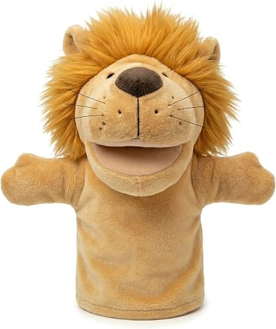 LOMTRATS Animal Hand Puppets for Kids Includes Wolf Tiger Lion Monkey