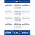 2025 Full Year Calendar Magnet, Blue, 7.5” x 10” – Easy-to-Read, Bold Design