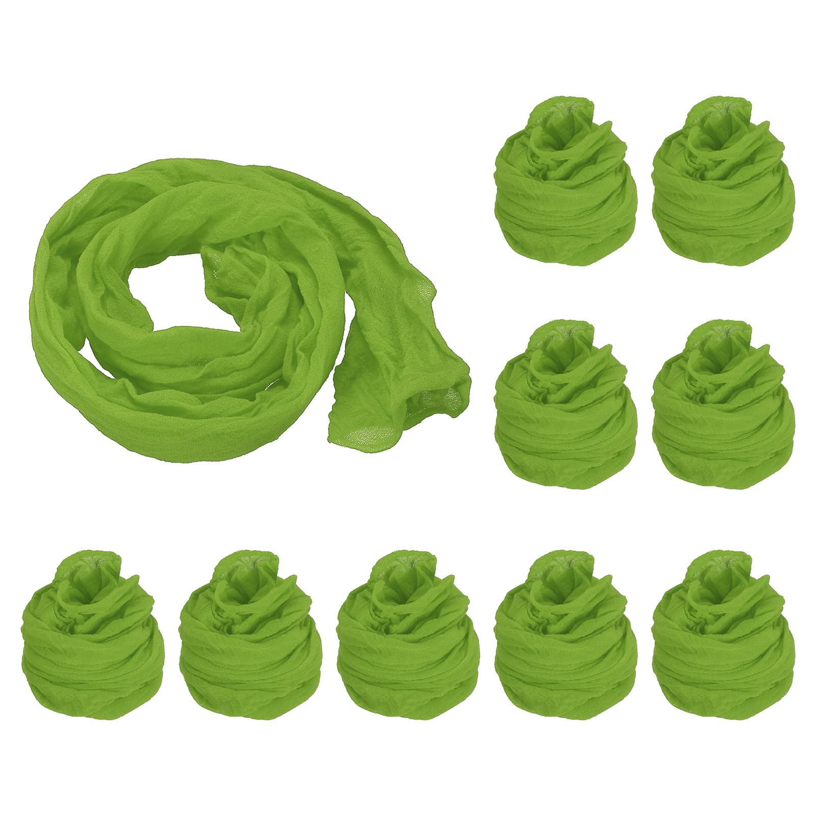 PATIKIL Nylon Stockings DIY Flower, 10Pcs Stocking Flower Fabric Material Tensile Silk Stocking Flowers for DIY Flower Making Wedding Crafts Home Decoration, Lawn Green