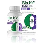 Bio K+ Vegan Probiotics for Immune Health, with Wellmune – Probiotic Supplement to Support Immunity, Maintains Digestive Health, Delayed Release Technology, Gluten Free, 25 Billion CFU – 60 Capsules