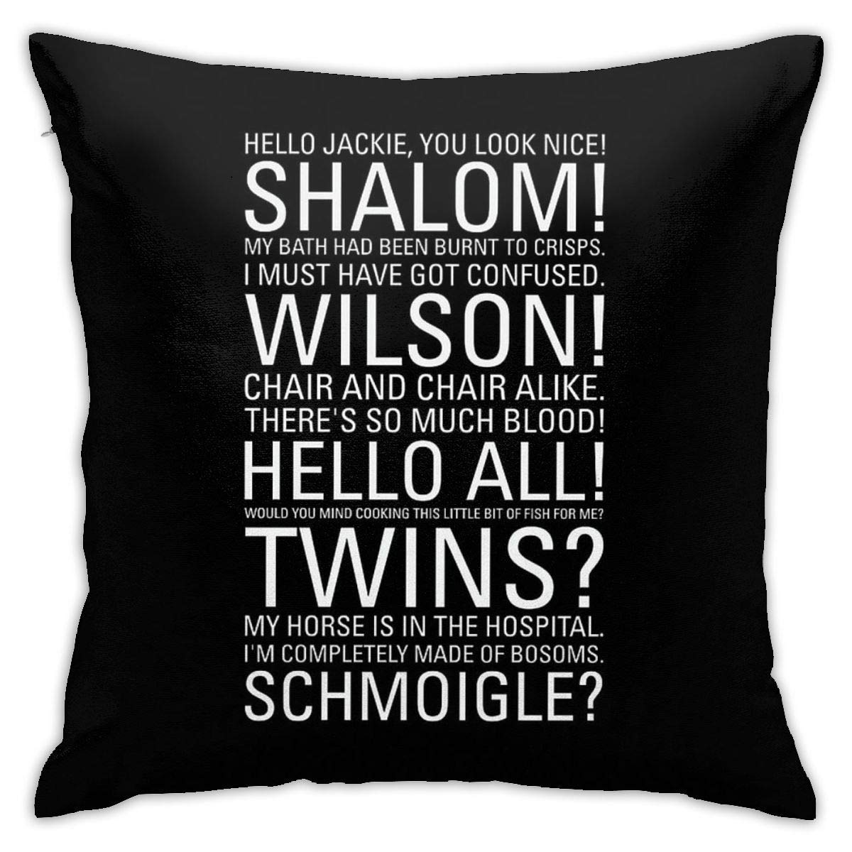 Not Applicable Jim Quotes Friday Night Dinner Home Decorative Throw Pillow Cases For Sofa Couch Cushion Covers 18x18 Inch