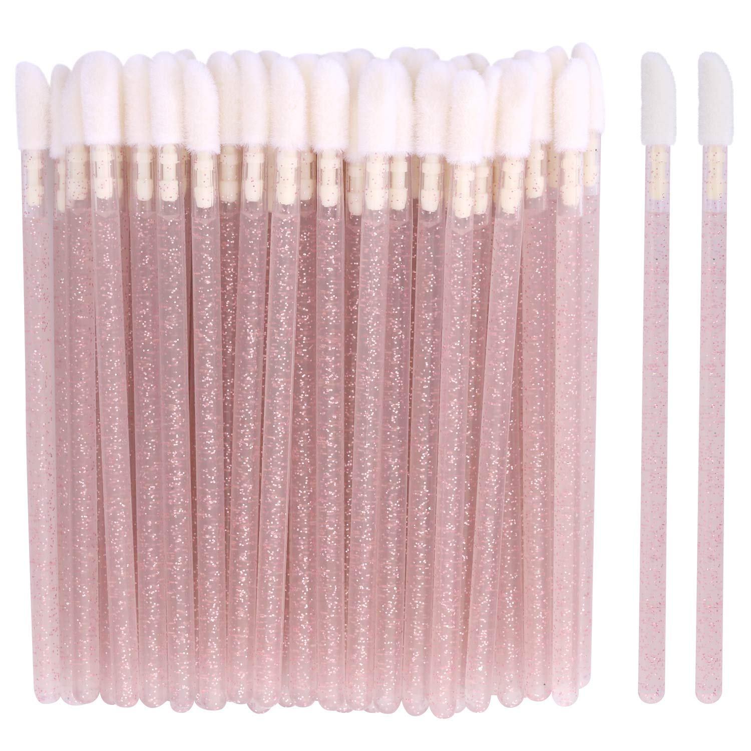 100 Disposable Lip Brushes, Lipstick Applicator, Lip Gloss Wands Pink Tbestmax: Beauty