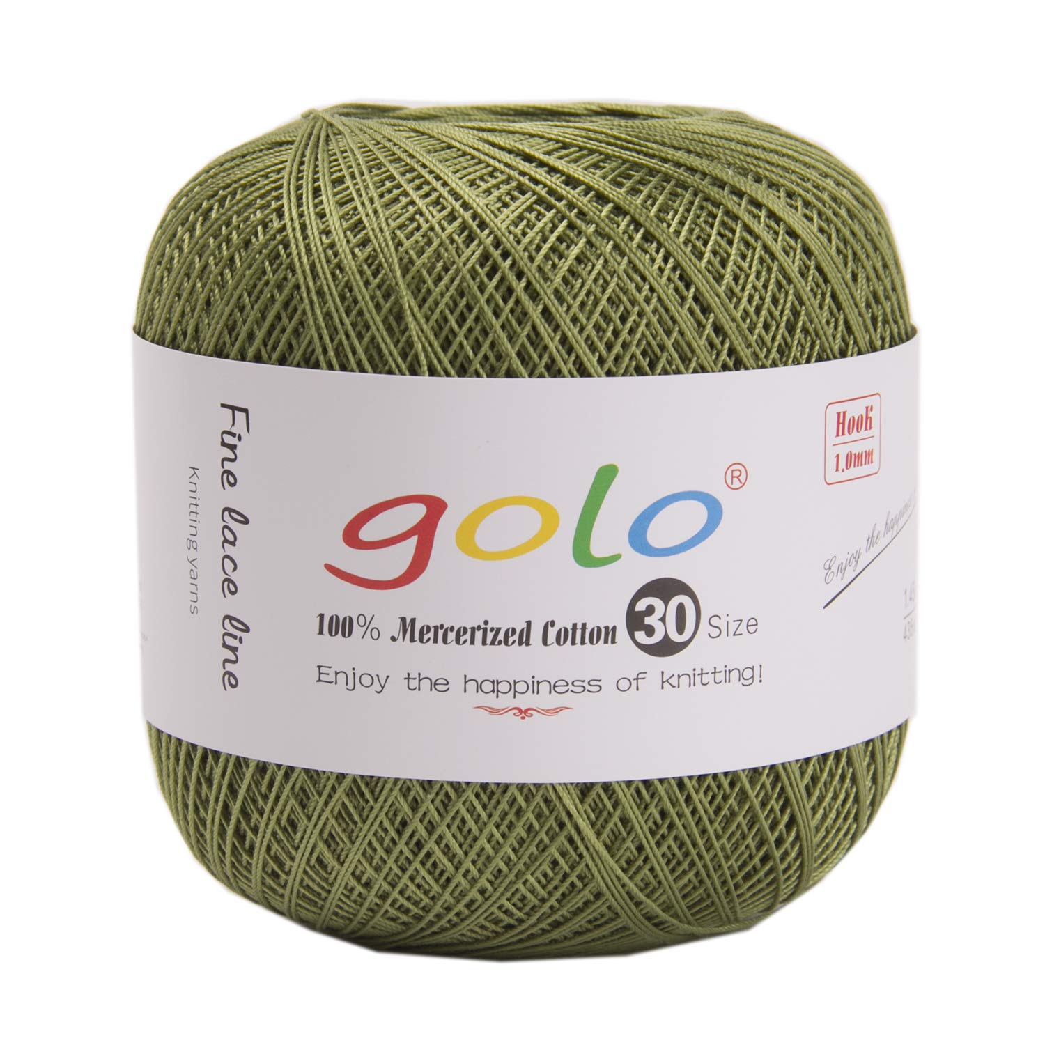 golo Crochet Thread Size 30 Yarn for Hand Knitting Cotton Crochet Yarn Light Green Yarn 439 — image 1