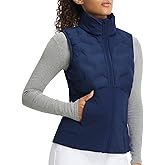 M MAELREG Puffer Vests Womens Lightweight Stand Collar Slim Fit Winter Sleeveless Jacket for Women with Golf Hiking