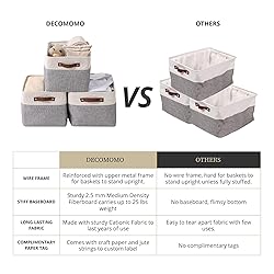 DECOMOMO Storage Baskets for Shelves - Fabric