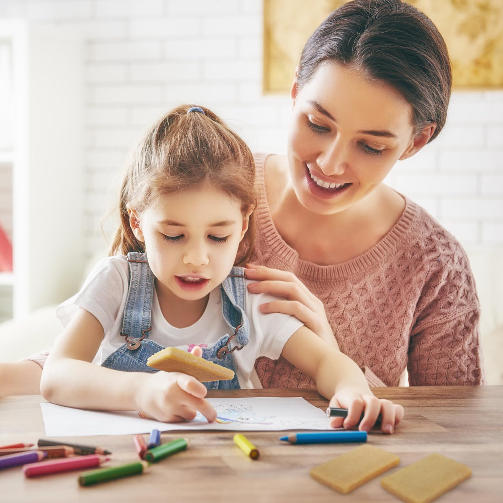 9PCS Artist Adhesive Remover Erasers - Natural Rubber Lift Tool for Glue, Sticker & Oil Paint Residue on Paper, Canvas, Plastic - Crafting & Painting Correction