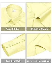 siliteelon Wrinkle Free Button Down Dress Shirts