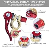Techfection Battery Terminals Quick Release Pair 12V/24V with Wing Nuts view 3