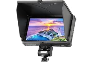 VILTROX Camera Field Monitor 4K 2000Nits 6 Inch Touchscreen Camera Monitor, Full HD 1920x1080 Video Monitoring, 3D Lut, 3G-SDI, Focus Peaking, with Sunshade Hood and Battery for Sony Canon Nikon