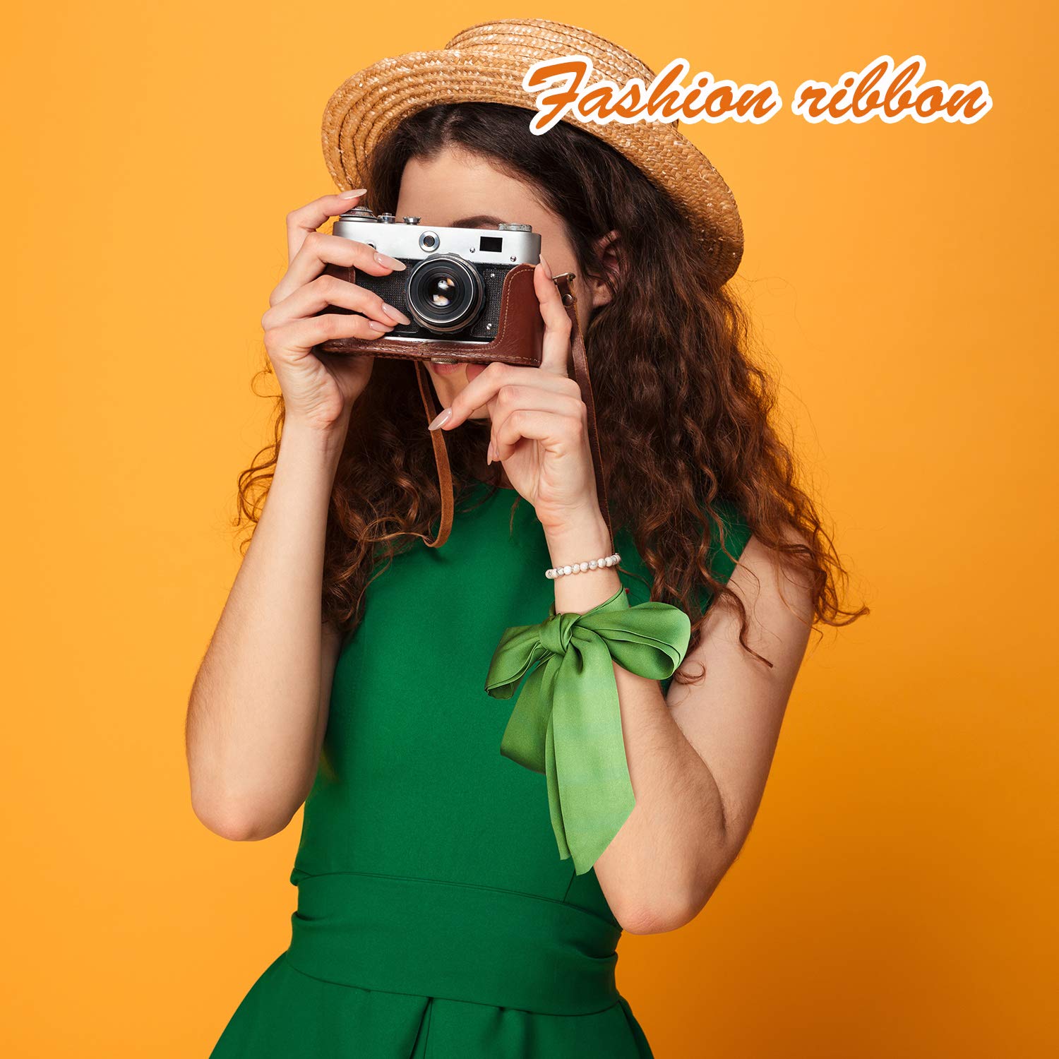 5 Pieces Silk Skinny Scarf  Headband Solid Color Satin Scarf Neck Wrist Ribbon Scarf 5 Pieces Silk Skinny Scarf  Headband Solid Color Satin Scarf Neck Wrist Ribbon Scarf