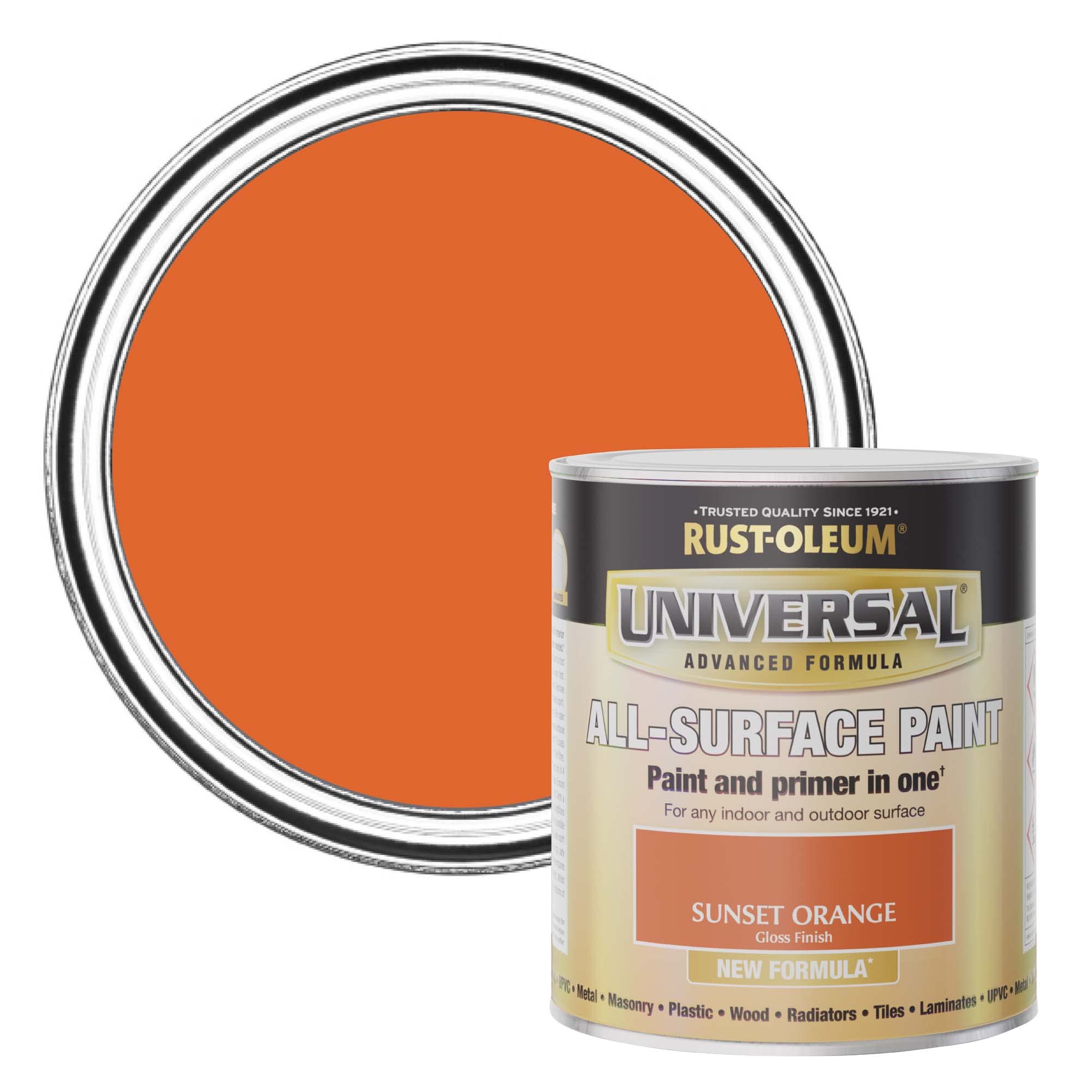 Rust-Oleum Universal Gloss Sunset Orange 750ml