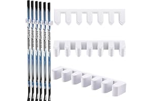Yousoontic Hockey Stick Holder Wall Mount, 1-6 Stick Capacity, Ice and Field Hockey Organizer (Decor & Storage 2-in-1) for Home Garage Room Office Sports Decoration