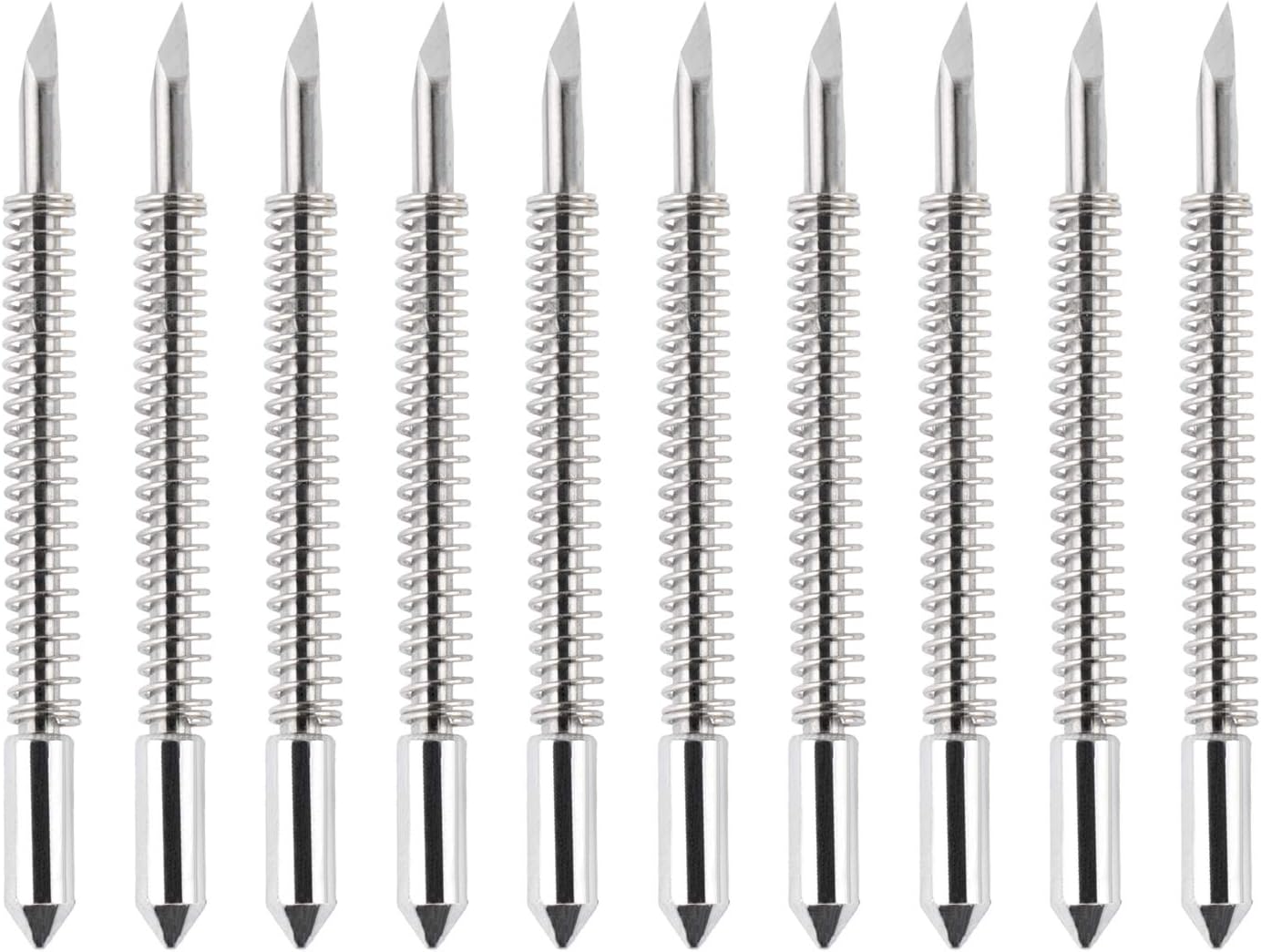 HQMaster 60 Degree Vinyl Cutter Blades Lettering Blade for Graphtec Cutting Plotter, Blue Cap Pack Of 10 with Springs: Home Improvement