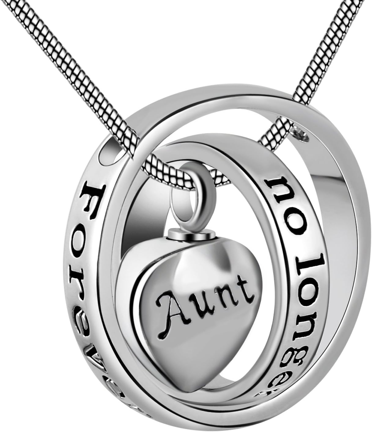 Cring Coco No Longer by My Side,Forever in My Heart Carved Locket Cremation Urn Necklace for mom & dad