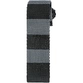Elerevyo Men's Knitted Tie Stripe Square End Neck Colorful Skinny Knit Tie for Business