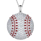 Cehuzeli Volleyball/Baseball/Softball/Basketball/Soccer Necklace S925 Sterling Siver Ball Gifts for Women Ball Jewerly Gift for Women