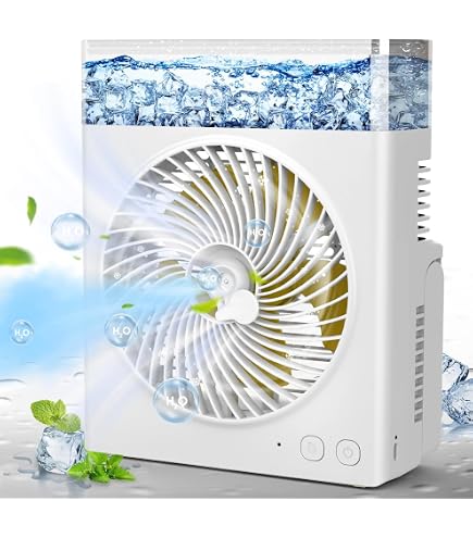 Amazon.com: JINLICTE Portable Misting Fan,【Max 15H Runtime】 8