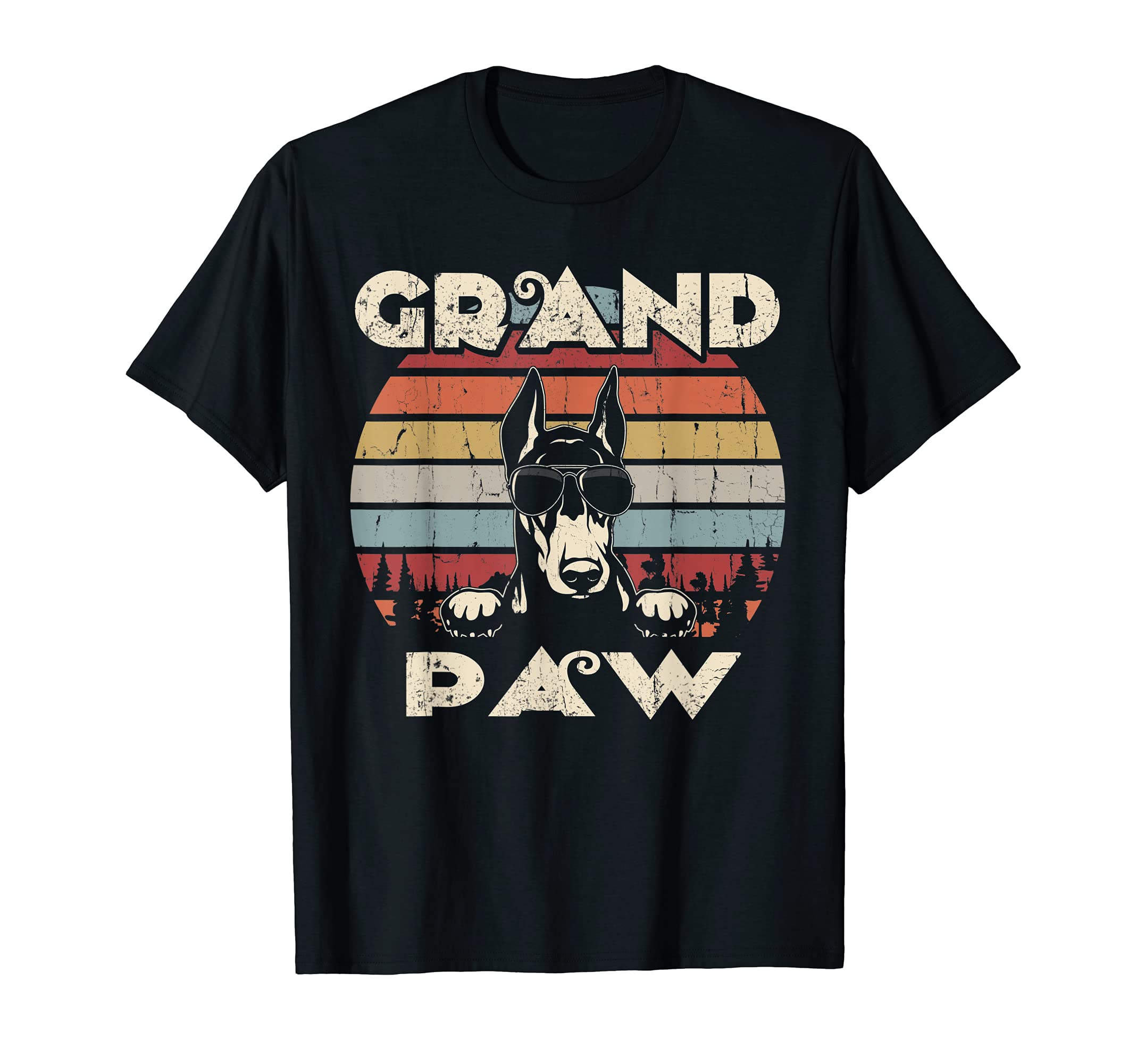 Grand Paw Doberman dog lovers vintage retro T-Shirt