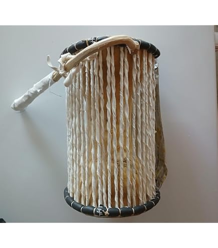 Meinl Talking Drum Tambour Parlant Marron/Noir - Grand Modèle ATD-L En Acajou Avec Peaux De Chèvre