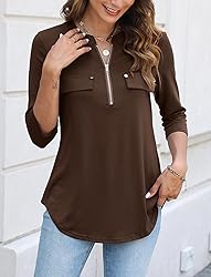Halife Dressy Tops for Women Three Quarter Sleeve