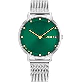 Tommy Hilfiger Women's Classic 2H Quartz Ultra Slim Case Watch - Stainless Steel Mesh Bracelet - 3ATM/30 Meters Water Resistance - Premium Fashion, Simple and Chic - Gift for Her - 35mm