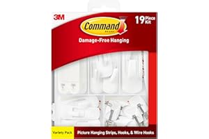 Command Variety Pack, Picture Hanging Strips, Wire Hooks and Utility Hooks, Damage Free Hanging Variety Pack for Up to 19 Ite