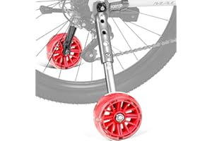 FORTOP Bike Training Wheels, Pair of Heavy Duty Rear with Stabilizers Mounted Kit for 16 18 20 22 inch Kids Boy Girls Variable Bike (Ren)
