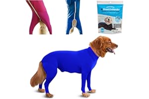 Shed Defender Original Dog Onesie for Dog Shedding, Seen on Shark Tank, Lightweight Breathable, Bodysuit for Dogs, Recovery Suit, Jumpsuit, Dog Body Suit, Shed Shirt, Post Surgery Onesie, Vet Approved