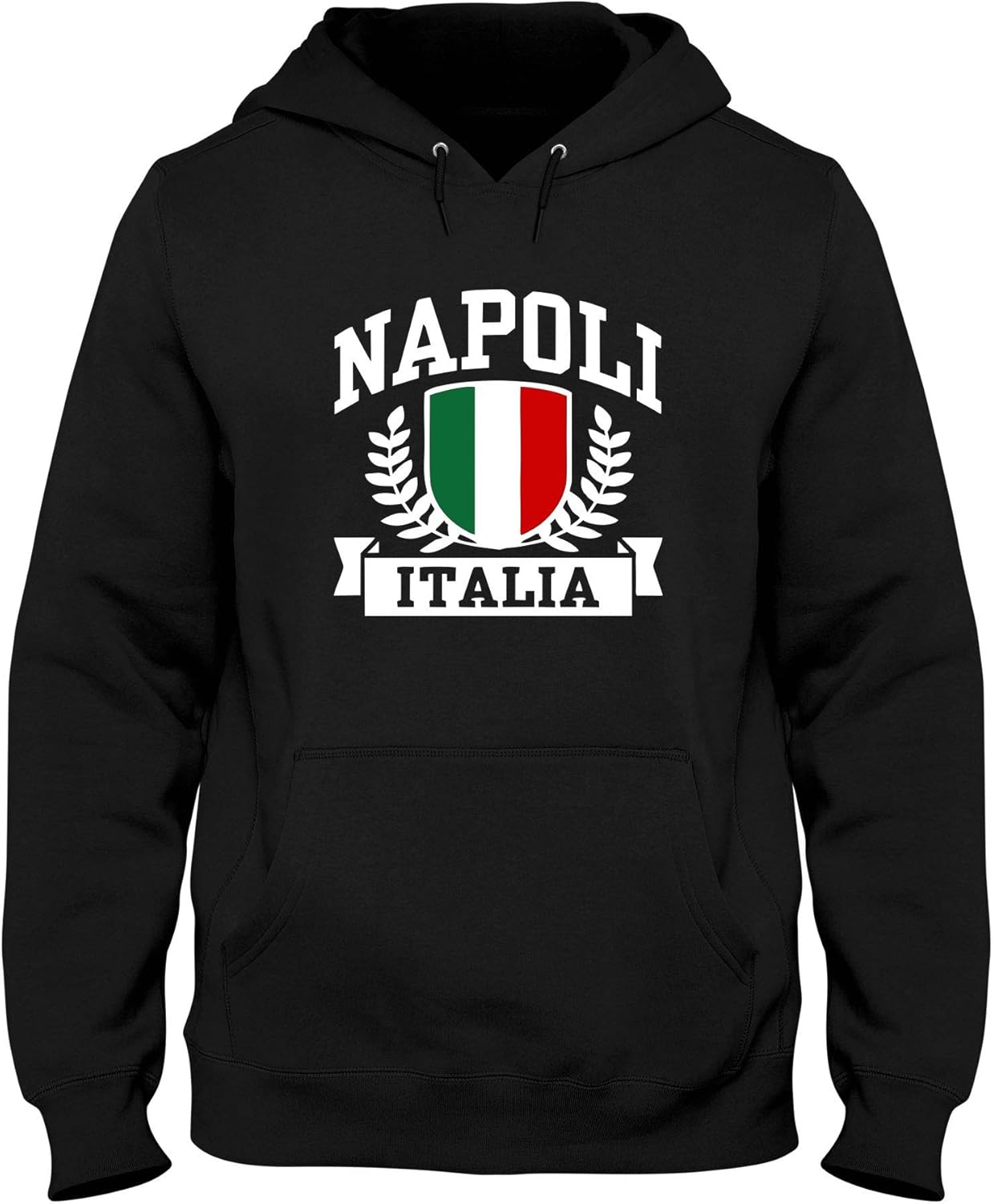 TSTEM0274 Napoli Italia Hooded Sweatshirt Black Black Medium