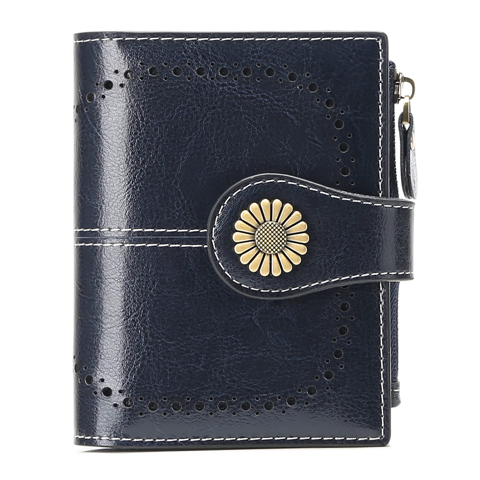 SENDEFN Bifold Purse Card Holder Wallet Genuine Leather RFID Blocking Wallet for Women with 16 Card Slots โ image 1