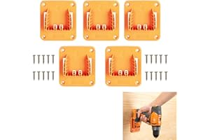WeToolGoo 5 Pack Tools Drill Mount Holder Fit for Ridgid 18V Tool Hanger Power Tool Storage, Tool Storage Organizer for Work Van, Shelf, Toolbox (20 Screws)