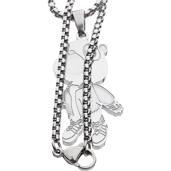 Hip Hop Hypnotize Minds Pendant & Cuban Chain Set – Silver/White Gold Plated, 18-24 Inch