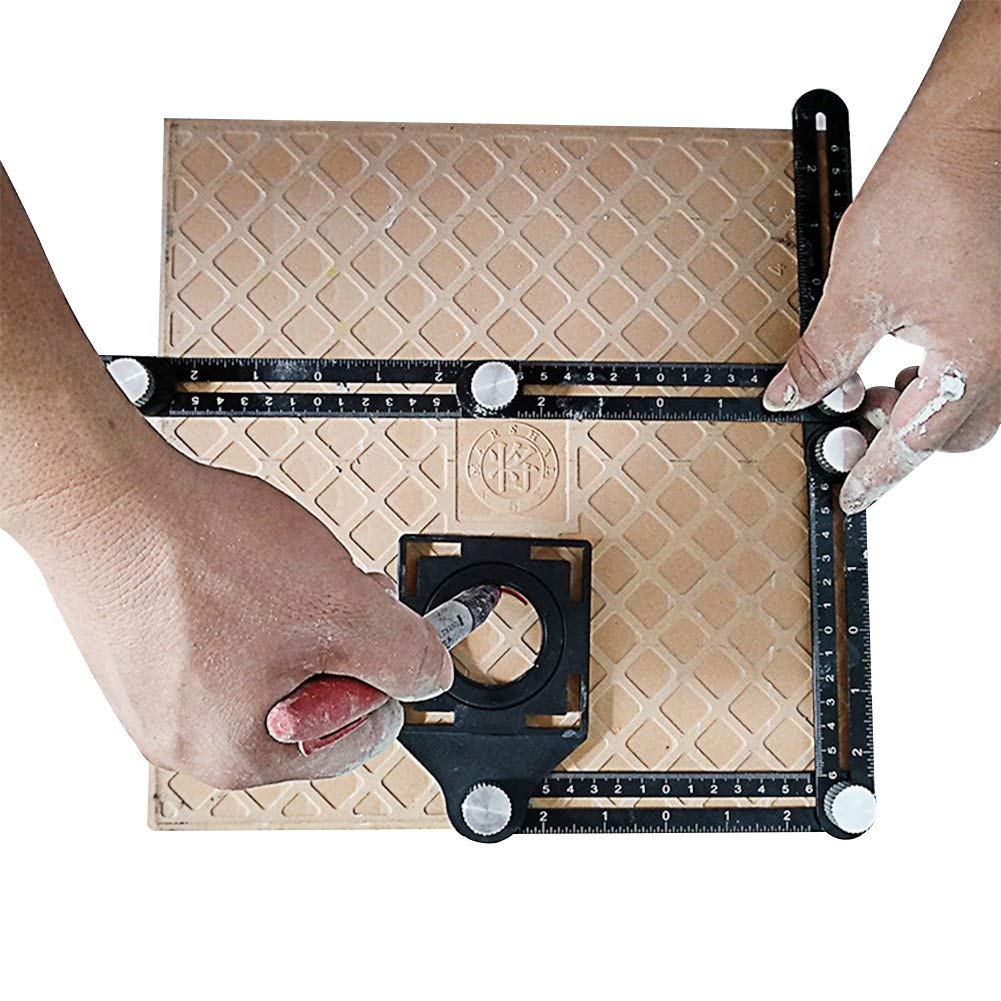 Amenvtool Full Metal Multi Angle Measuring ToolUpgraded Aluminum Alloy Multi Functional Ruler