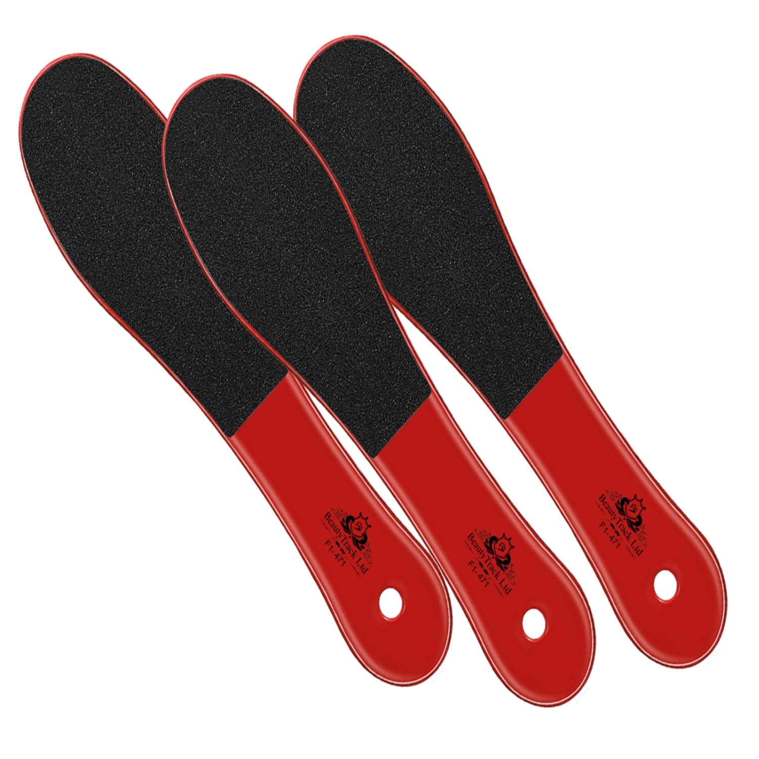 Double-Sided Foot Files Footfiles for Hard Skin Remover Foot Dry Skin Remover Feet Foot Rasp File Dead Skin Remover Foot Scrubber Hard Skin Remover Foot Care for Wet Dry Cracked Feet (Pack of 3 Red)