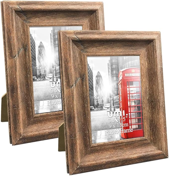 Umi. Essentials 3.5x5 Photo Frames Rustic Distressed Picture Frame 5x3