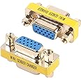 VGA Coupler, Benfei 2-Pack VGA/SVGA Adapter HD15 Female to Female Gender with Gold-Plated Cord