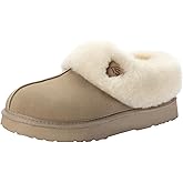LazyStep Women's Fuzzy Closed Back Slippers
